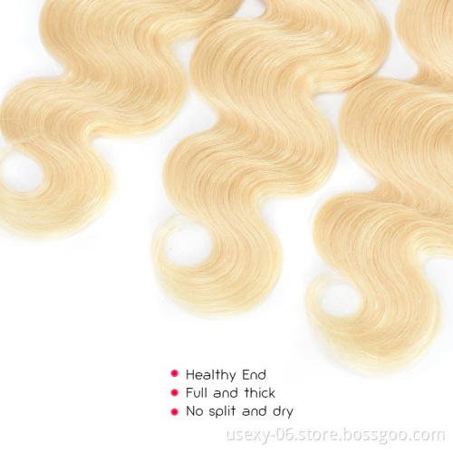 Best Selling 613 Virgin Hair Products Raw Indian Hair Bundle Blonde Virgin Hair Extension